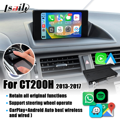 Modul CarPlay Nirkabel Lsailt untuk Lexus CT200 2013-2022 dengan Android Auto, Google Map