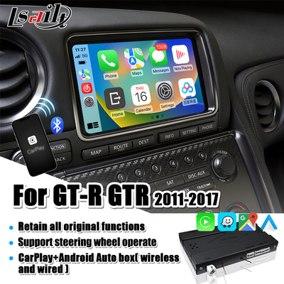 Antarmuka Carplay untuk Nissan GT-R GTR R35 2008-2017 Nirkabel Terintegrasi Android Auto, Mirror Link