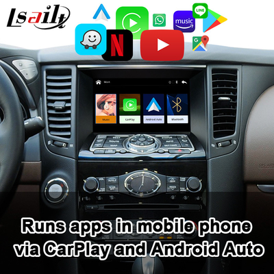Wireless Apple CarPlay Android Auto Antarmuka Upgrade Layar Asli Untuk Infiniti FX Q QX