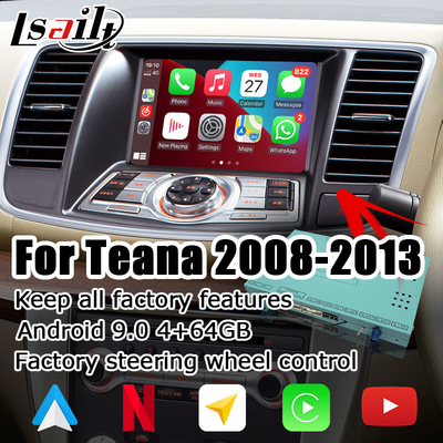 Antarmuka video Android Nissan Teana J32 dengan carplay nirkabel android terintegrasi otomatis