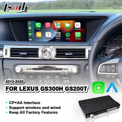 Wireless Android Auto Carplay Interface untuk Lexus GS300h GS200t GS350 GS450h GSF GS L10 2016-2020