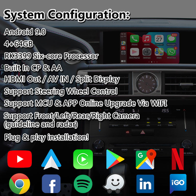 Lsailt Android Video Interface untuk Lexus IS250 IS300h IS350 IS200t IS300 IS Kontrol mouse 2013-2016