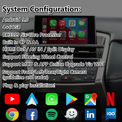Lsailt Android Multimedia Video Interface untuk Lexus NX300h NX200t NX F-Sport Touchpad Control 2014-2017