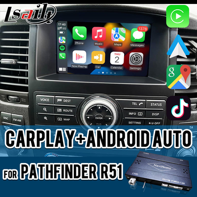Wireless CarPlay Interface untuk Nissan Pathfinder R51 Navara D40 2013-2016 Android Auto, CarLife, Mirror Link