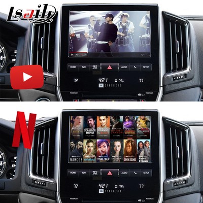 CarPlay Android Multimedia Video Interface dengan YouTube, NetFlix, YouTube, Google Map untuk Land Cruiser LC200