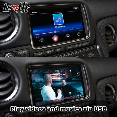 Wireless CarPlay Interface untuk GT-R GTR R35 2011-2017 Termasuk Android Auto, Navigasi GPS, Kamera Belakang