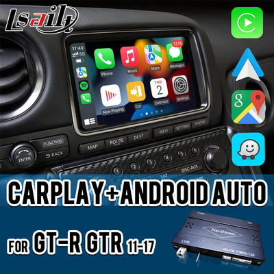 Wireless CarPlay Interface untuk GT-R GTR R35 2011-2017 Termasuk Android Auto, Navigasi GPS, Kamera Belakang