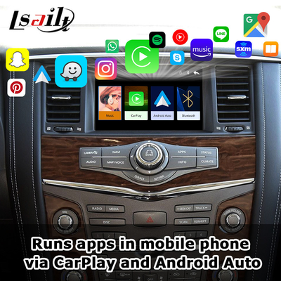 Pin to Pin CarPlay Interface untuk Nissan Patrol Y62, Pathfinder, Armada Termasuk Android Auto, Google Map, Waze
