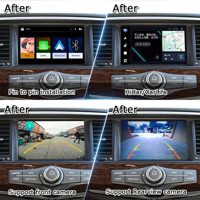 Pin to Pin CarPlay Interface untuk Nissan Patrol Y62, Pathfinder, Armada Termasuk Android Auto, Google Map, Waze