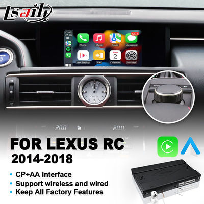 Lsailt Wireless Carplay Interface untuk Lexus RCF RC300 RC200t RC300h RC350 RC Knob Control 2014-2018 IS RX NX