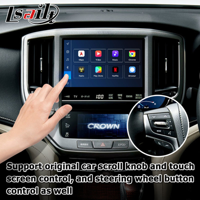 8+128GB Toyota Crown Android Carplay antarmuka generasi ke-14 AWS214 GWS215 S210 didukung oleh Qualcomm