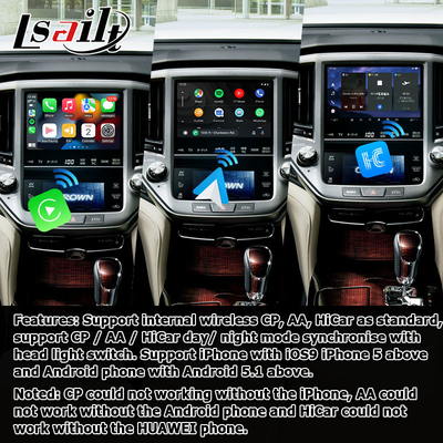 8+128GB Toyota Crown Android Carplay antarmuka generasi ke-14 AWS214 GWS215 S210 didukung oleh Qualcomm