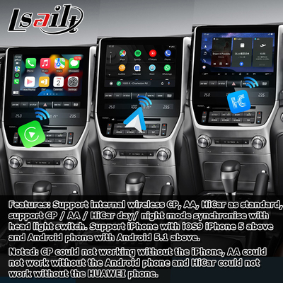 Toyota Land Cruiser LC200 antarmuka video Android 8+128GB didukung oleh Qualcomm dengan carplay android auto