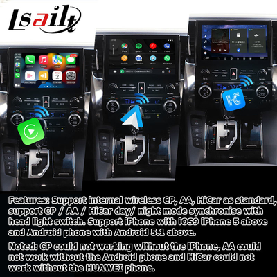 Toyota Alphard Vellfire AH30 seri Android Carplay kotak antarmuka Qualcomm 6125 8+128GB