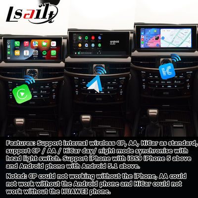 Lexus LX570 LX450d antarmuka video Android dukungan carplay android auto Qualcomm 8+128GB Android 11