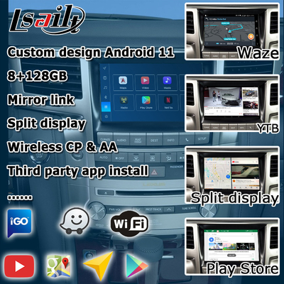 Lexus LX570 2013-2015 berbasis antarmuka video android pada Qualcomm 8+128GB Android 11