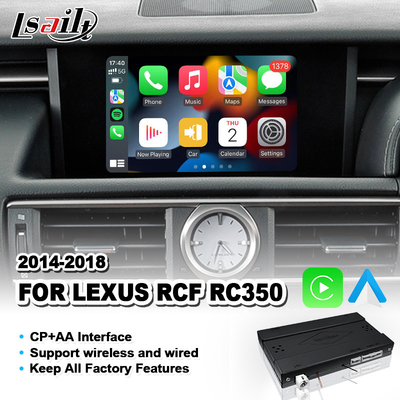 Wireless Android Auto Carplay Interface untuk Lexus RC 350 300h 200t 300 AWD F Sport 2014-2018