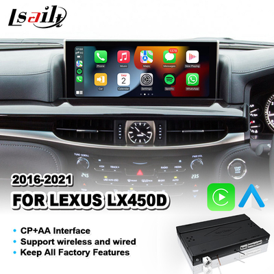 Wireless CP AA Android Auto Carplay Interface untuk Lexus LX 450d 570 570s VDJ200 J200 2016-2021