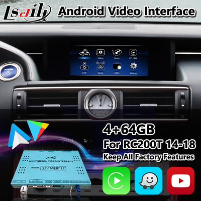 Lsailt Android Car Video Interface untuk Lexus RC200t RC300h RC350 RCF RC300 F-Sport RC 2014-2018