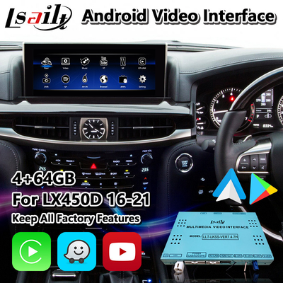 Lsailt Android Carplay Video Interface untuk Lexus LX 450d 570 570s VDJ200 J200 2016-2021