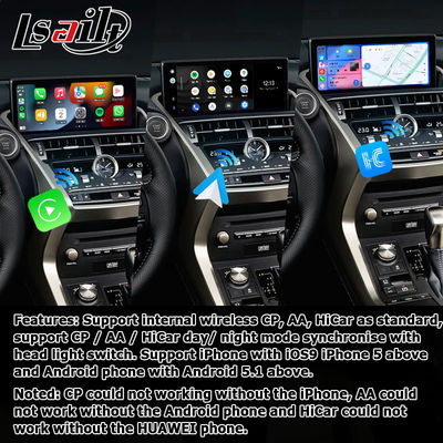Qualcomm basis Android 13 8+128GB Lexus NX300 NX300h NX200t antarmuka video android carplay