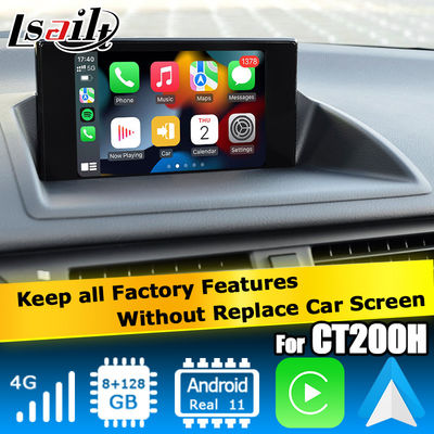 Lexus CT200h Android 13 antarmuka video carplay android otomatis basis pada Qualcomm 8+128GB