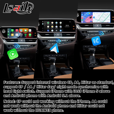 Lexus ES300h ES350 ES250 ES200 Android 13 antarmuka video carplay android auto
