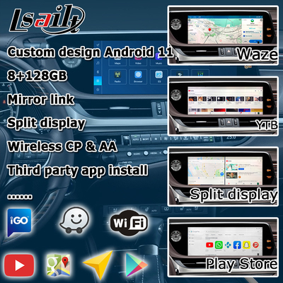 Lexus ES300h ES350 ES250 ES200 Android 13 antarmuka video carplay android auto
