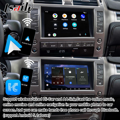 8+128GB Android 11 Lexus Video Interface untuk GX460 2014-2021 Termasuk Wireless CarPlay, Android Auto