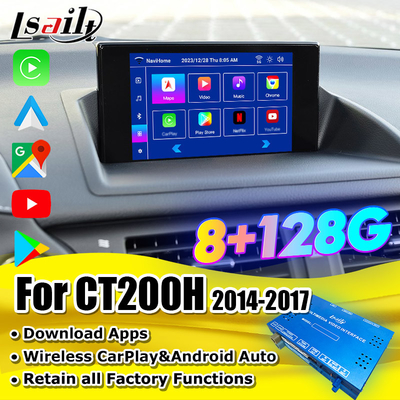Lsailt Wireless CarPlay Android Video Interface untuk Lexus CT CT200H 2014-2017 Dukungan Unduh APP, NetFlix, YouTube