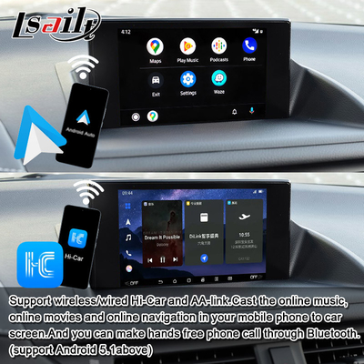 Lsailt Wireless CarPlay Android Video Interface untuk Lexus CT CT200H 2014-2017 Dukungan Unduh APP, NetFlix, YouTube