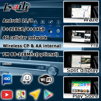 10.25 inci Lexus Android Screen dengan Carplay Android Auto Lsailt Untuk RX350 RX450h