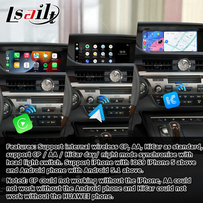 ES300h ES250 ES350 Lexus Upgrade layar Android Carplay Android Auto Dash Cam 10,25 " Lsailt