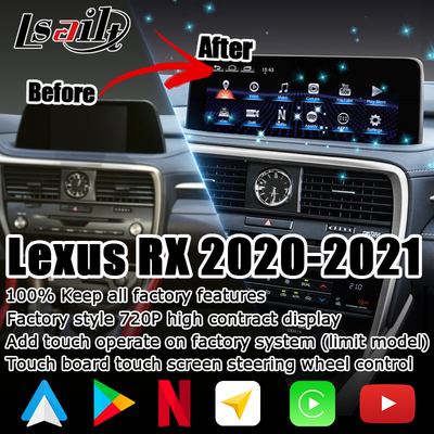 HD 12.3 Inch Android layar upgrade untuk Lexus RX350 RX450h Lsailt Android Auto Carplay