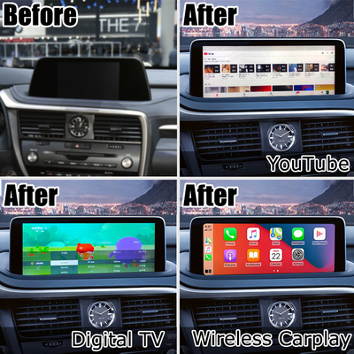 HD 12.3 Inch Android layar upgrade untuk Lexus RX350 RX450h Lsailt Android Auto Carplay
