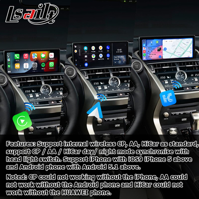 NX300 NX300h Lexus Android layar besar 10,25 Inci Android Carplay upgrade