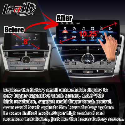 NX300 NX300h Lexus Android layar besar 10,25 Inci Android Carplay upgrade