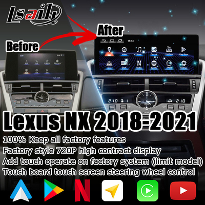 NX300 NX300h Lexus Android layar besar 10,25 Inci Android Carplay upgrade