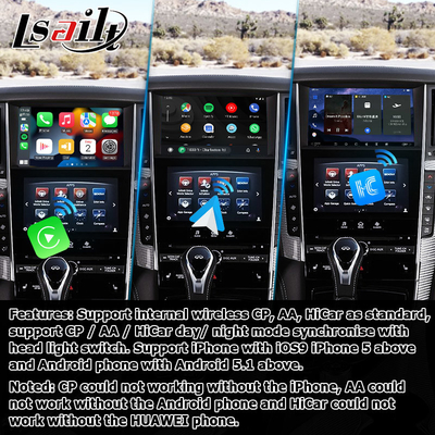 Antarmuka GPS carplay, 8+128GB Android 11 navigasi kotak antarmuka untuk Infiniti Q50 / Q60