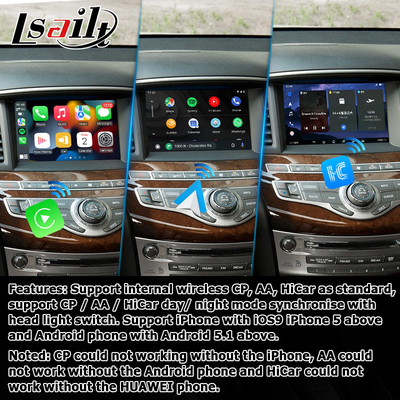 Infiniti QX60 GPS Android Auto Carplay Sistem Navigasi Multimedia Antarmuka Android 11 8+128GB