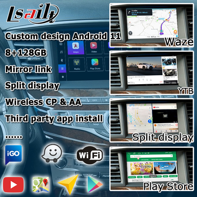 Infiniti QX60 GPS Android Auto Carplay Sistem Navigasi Multimedia Antarmuka Android 11 8+128GB