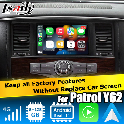 Nissan Patrol Y62 Armada Basis Qualcomm Navigasi Mobil Kotak Carplay Perangkat Navigasi GPS