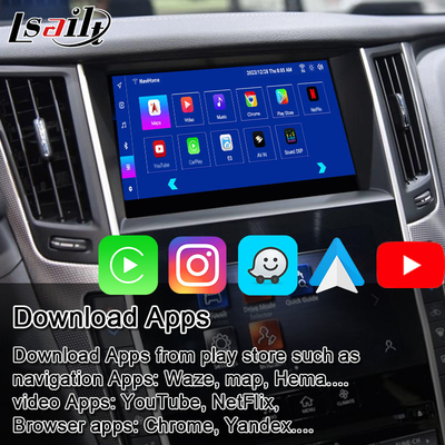 Android 11 Smart Infotainment Module untuk Infiniti Q50 2013-2015 Sistem Integrasi Multimedia Dalam Mobil, CarPlay Box