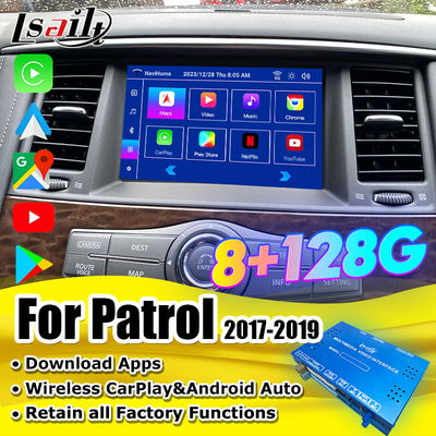 Lsailt Smart Infotainment Module untuk Nissan Patrol 2017-2019 Sistem Integrasi Multimedia In-Car Termasuk CarPlay
