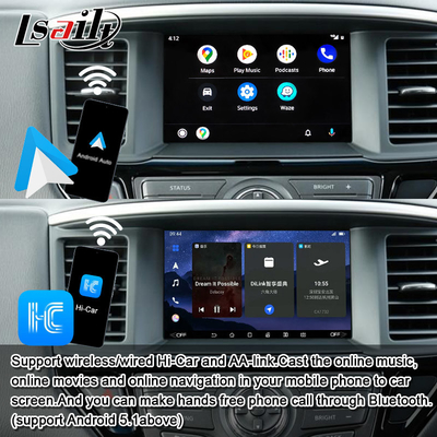 Lsailt 8GB Android Multimedia Interface untuk Nissan Pathfinder R52 2018-Patrol Carplay Android Auto Wireless Module