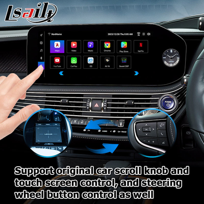 Lexus LS500h LS500 LS350 2022 Android 13 antarmuka video 8+128GB berbasis Qualcomm