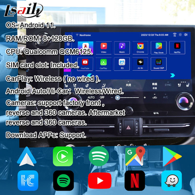Pin to Pin Android Infotainment Interface untuk Lexus GX550 2024 RX NX LX ES Termasuk YouTube, NetFlix, Google Play, Waze