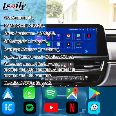 Android Multimedia Video Interface untuk RX350h RX500H 2023-2024 NX LX GX ES Termasuk NetFlix, YouTube, Slot Kartu Sim