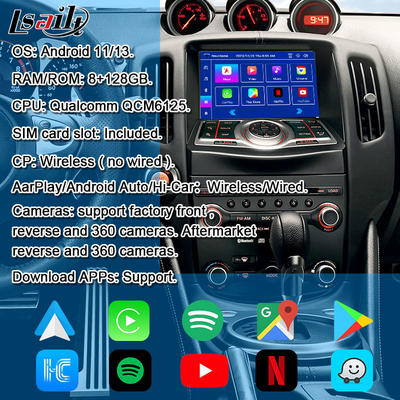 HDMI 8G Android Multimedia Interface dengan CarPlay, YouTube, Google Play, NetFlix Untuk Nissan Patrol 370Z Quest, Android 13