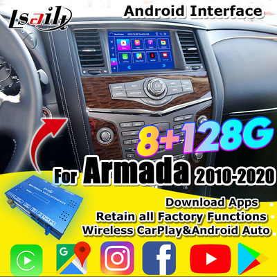 Lsailt 8G Smart Infotainment Module untuk Nissan Armada Patrol Support Headrest Screen, Wireless CarPlay, NetFlix
